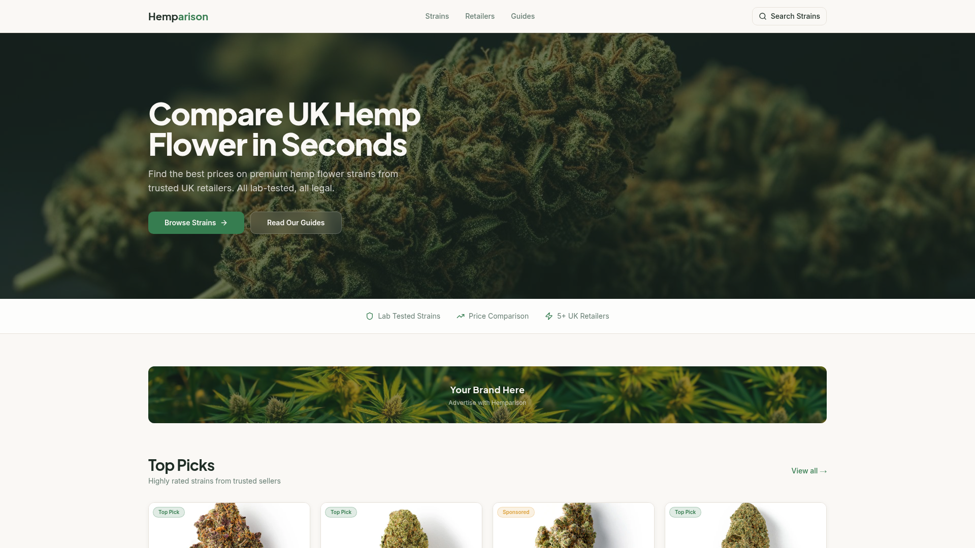 Hemparison.com website preview